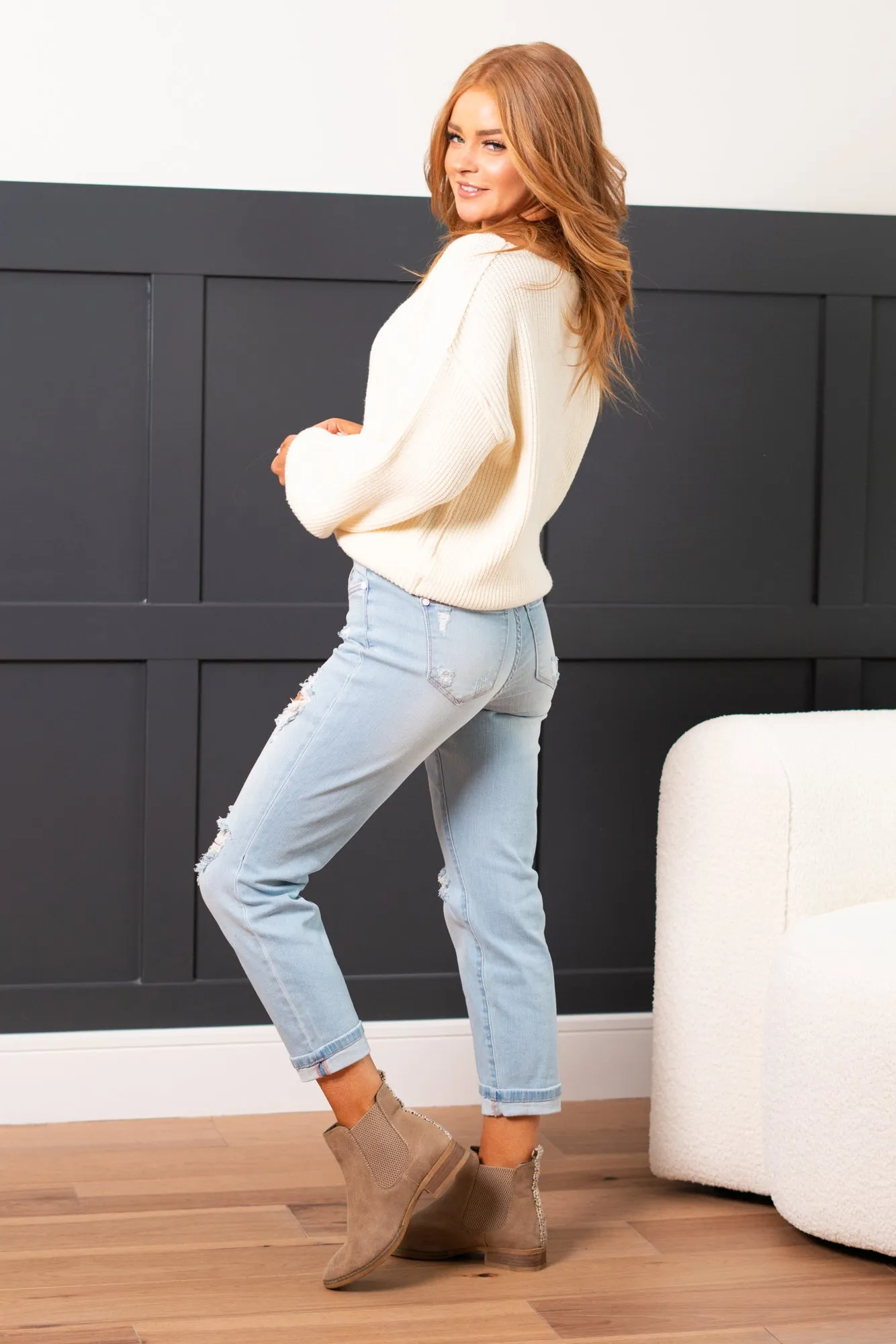 Plus Size Natalie High Rise Boyfriend
