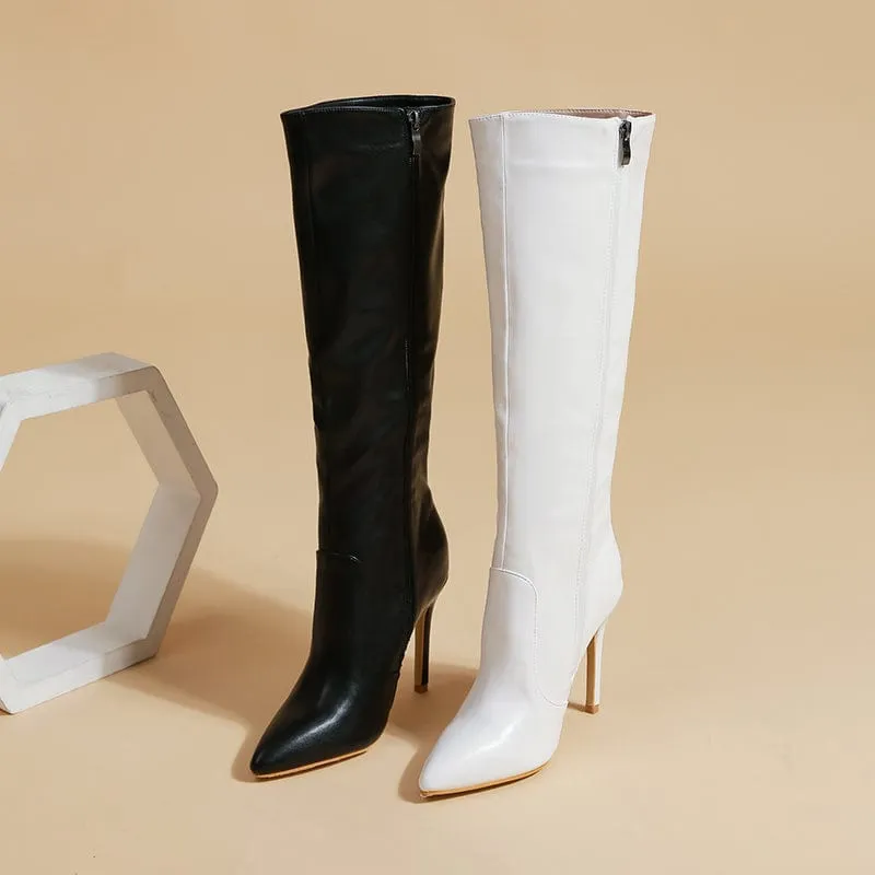 Point Toe Side Zip Boots