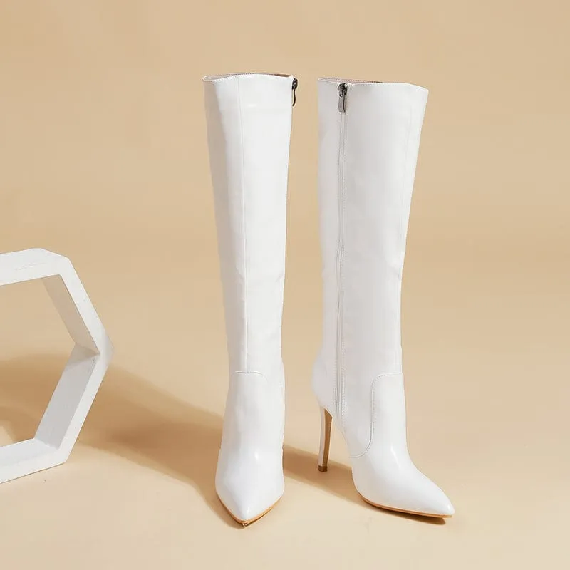 Point Toe Side Zip Boots