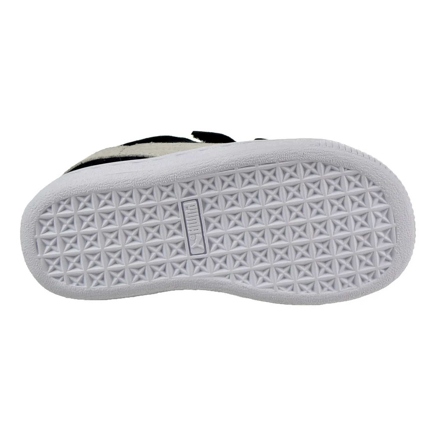 Puma Suede 2 Straps Toddler Shoes Black/White