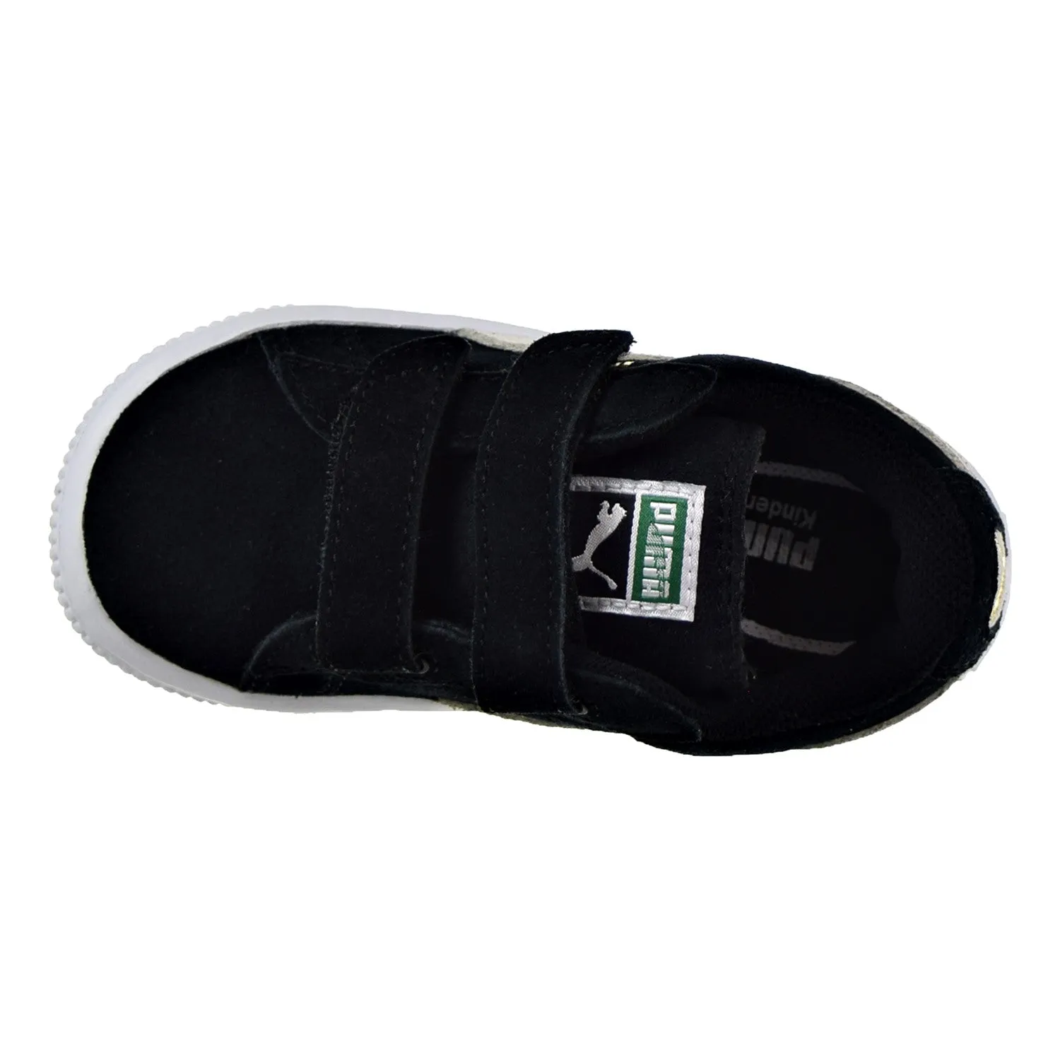 Puma Suede 2 Straps Toddler Shoes Black/White