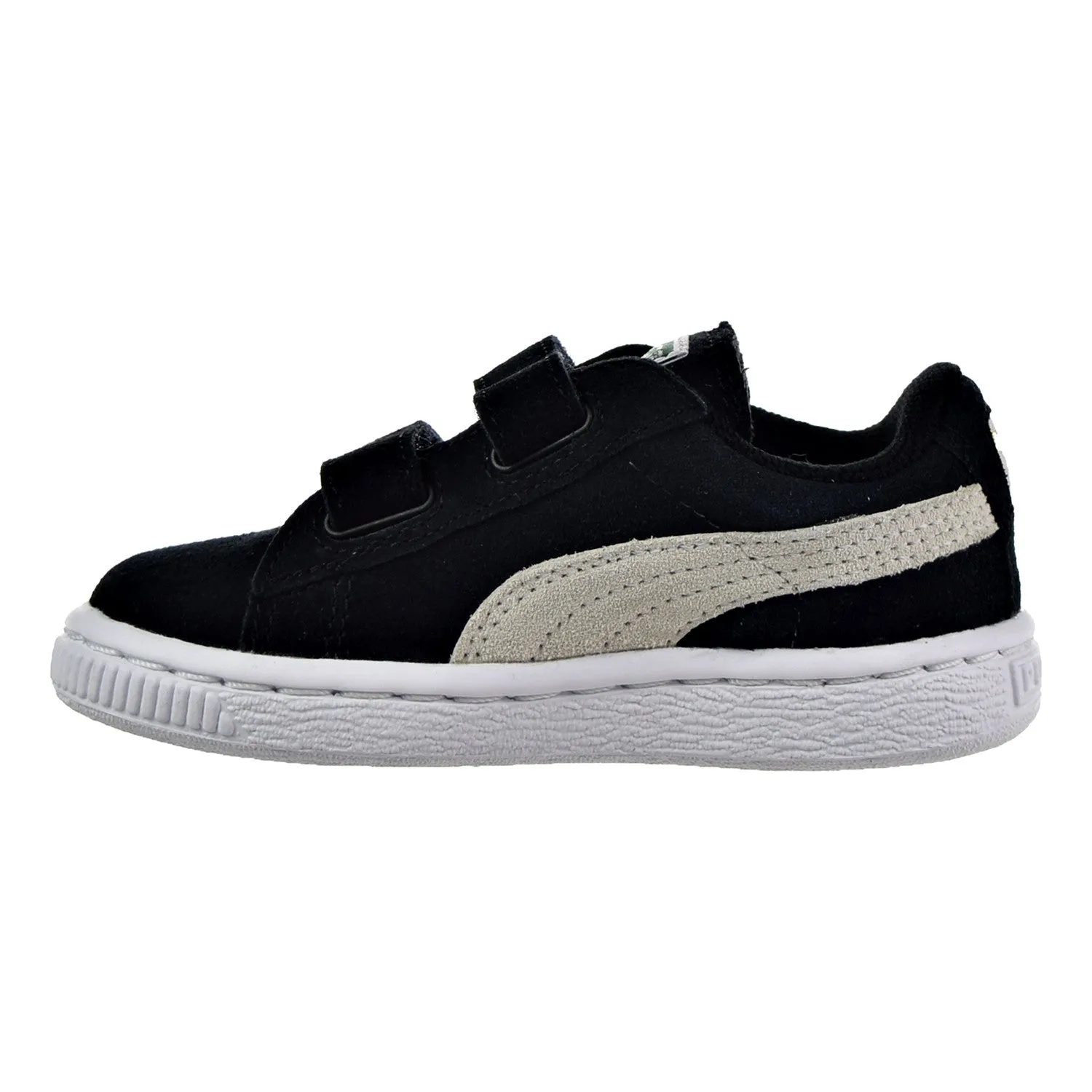 Puma Suede 2 Straps Toddler Shoes Black/White