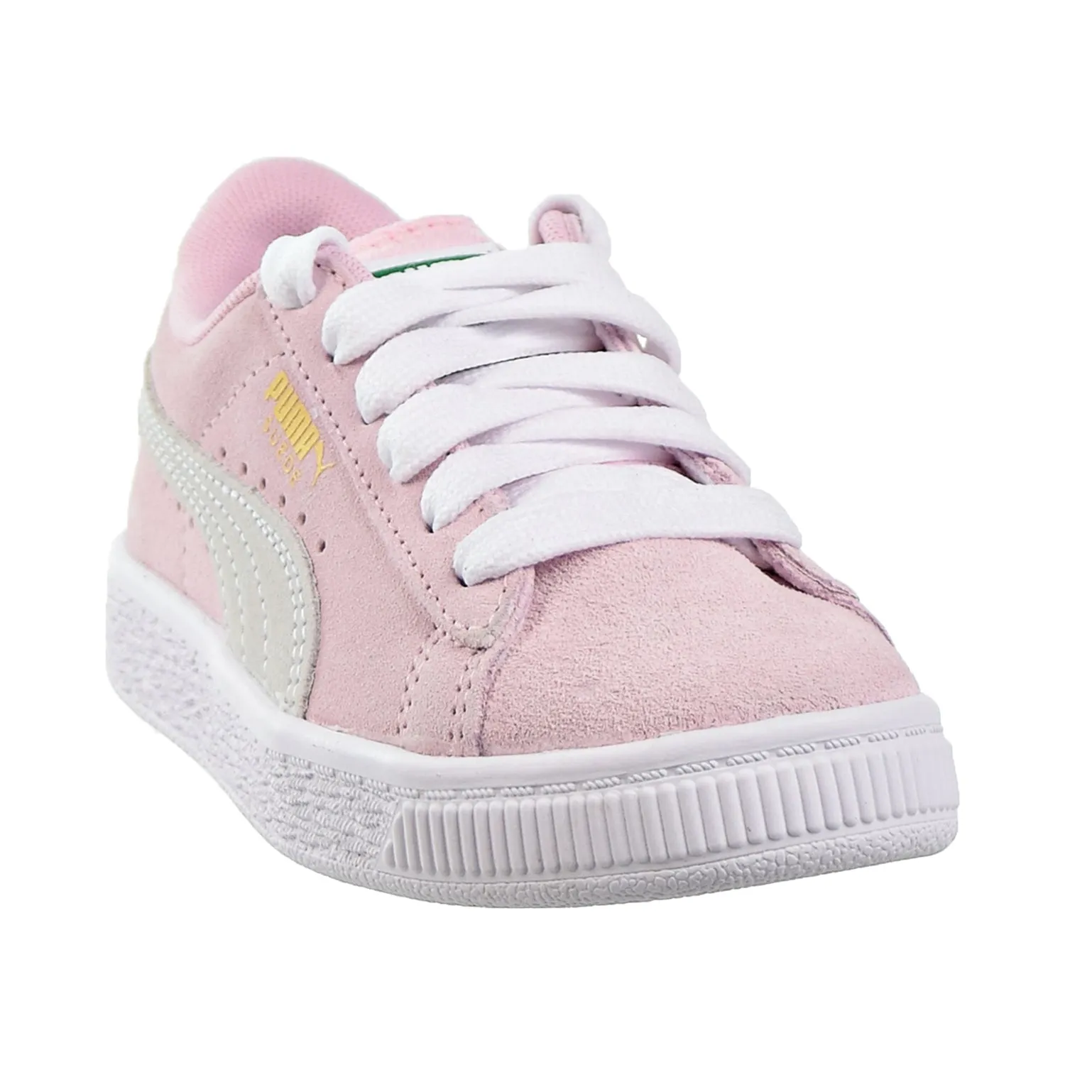 Puma Suede PS Little Kids Shoes Pink Lady/White/ P.T Gold