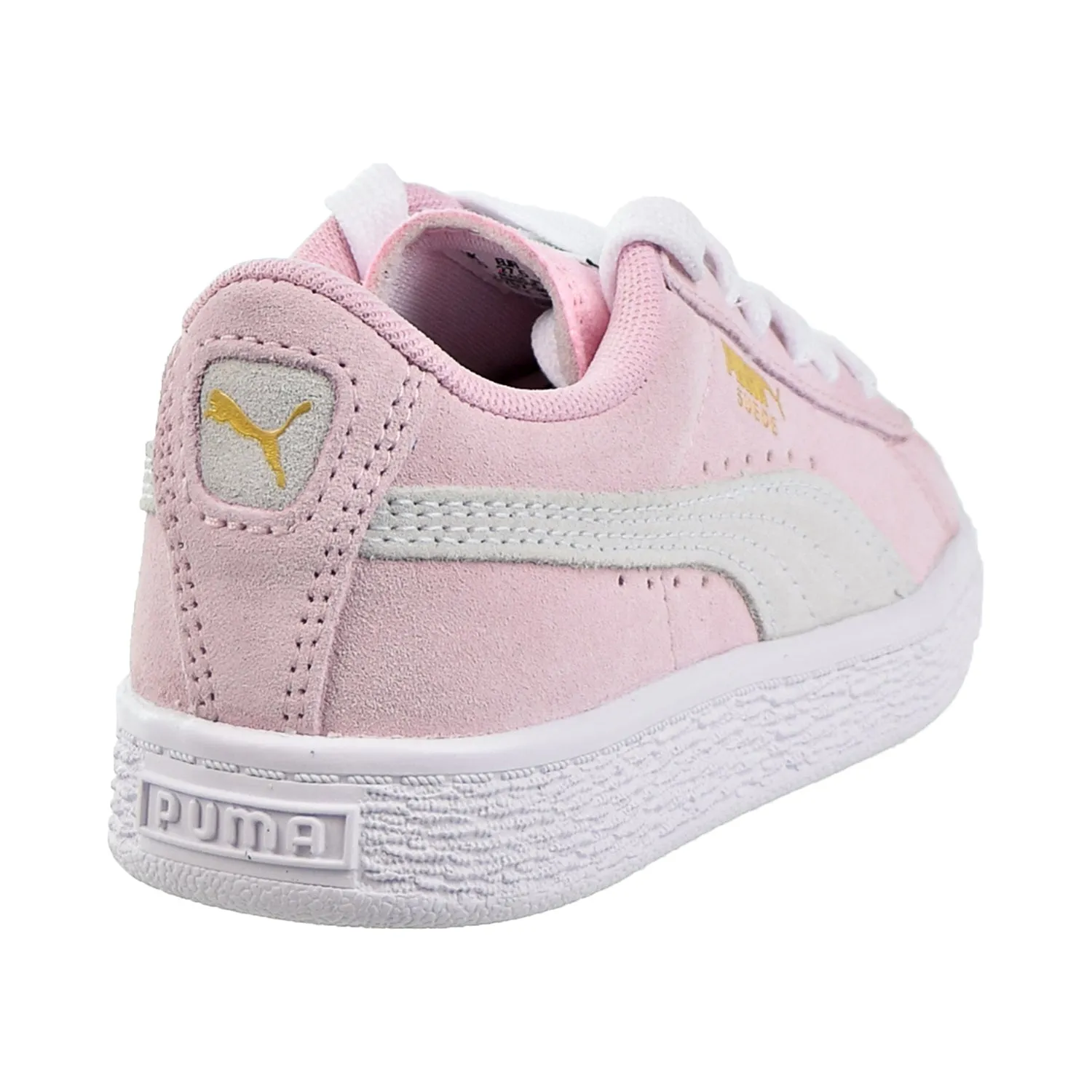 Puma Suede PS Little Kids Shoes Pink Lady/White/ P.T Gold