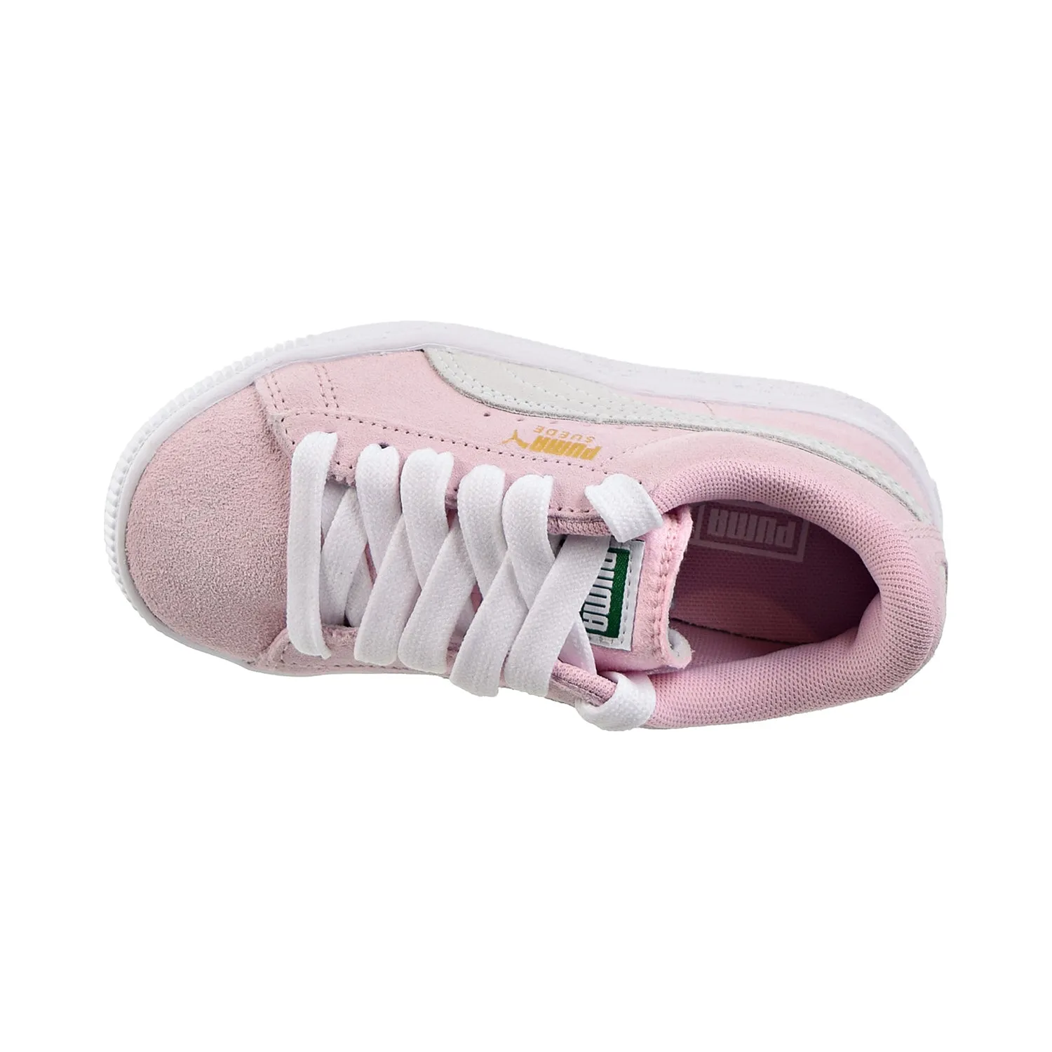 Puma Suede PS Little Kids Shoes Pink Lady/White/ P.T Gold
