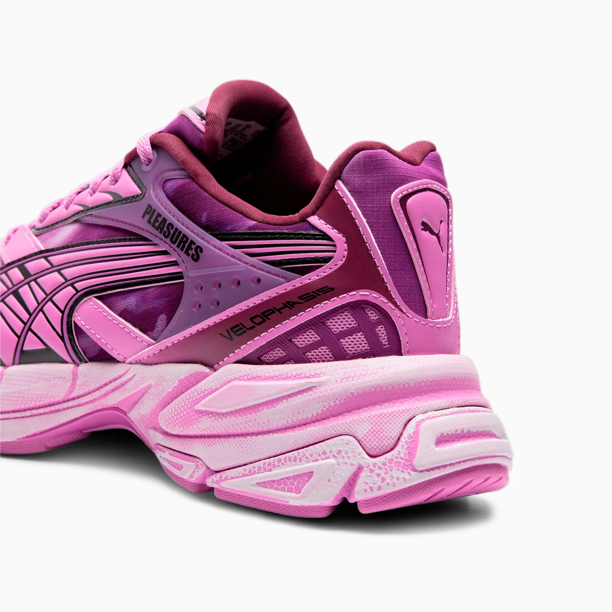 PUMA x PLEASURES Velophasis Overdye Sneakers - Grape Wine-Mauve Pop
