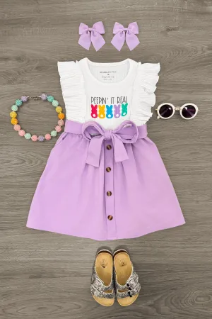 "Peepin' It Real" Lavender Dress