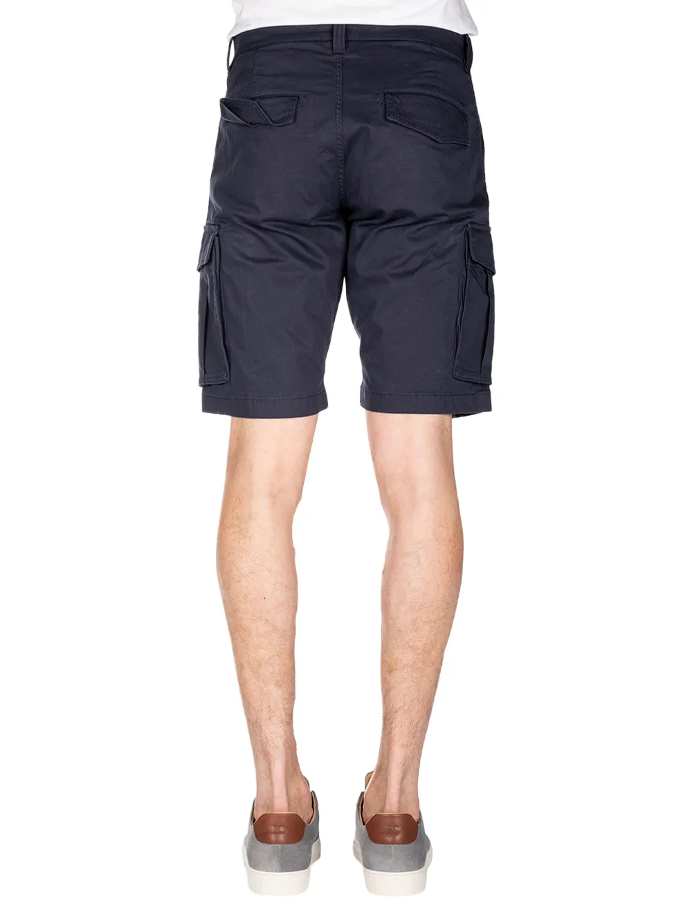 Relaxed Fit Twill Cargo Shorts Marine