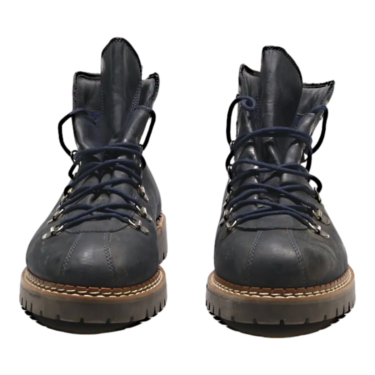 ROCCIA Floral Lace-Up Boots Black Leather Womens UK 8