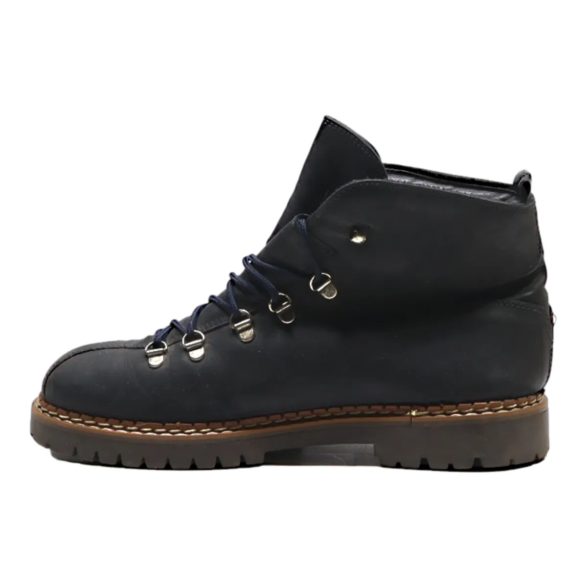 ROCCIA Floral Lace-Up Boots Black Leather Womens UK 8