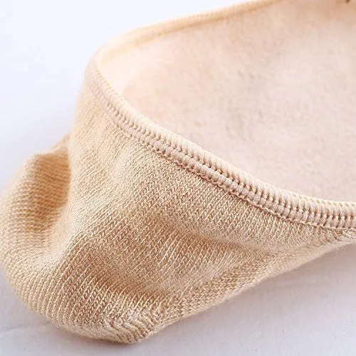 Sakya No Show Premium Cotton Socks Women Ultra Low Cut Liner Pack of 4, Nude