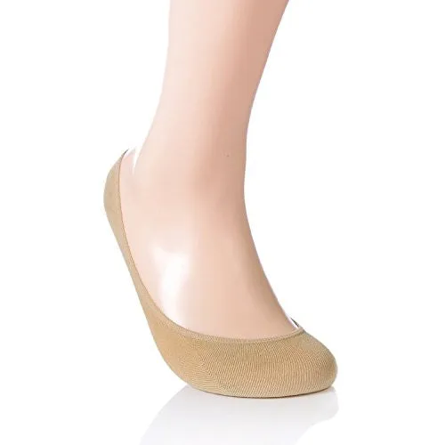 Sakya No Show Premium Cotton Socks Women Ultra Low Cut Liner Pack of 4, Nude