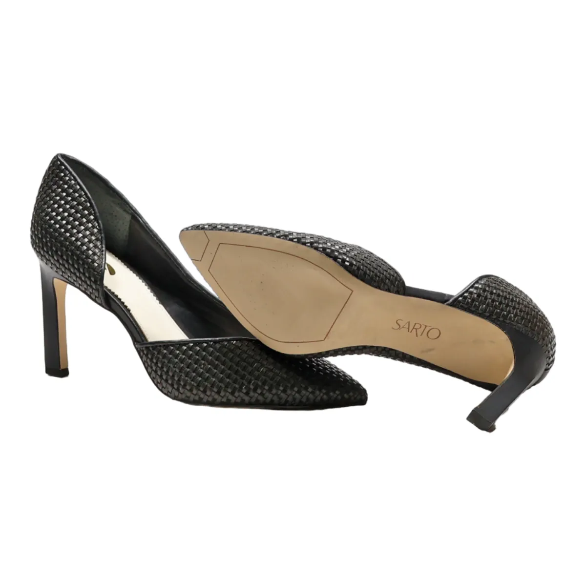 SARTO Pump Heels Black Synthetic Womens UK 4