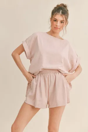 Sawyer RELAXED FIT TOP AND SHORTS TWO PIECE SET