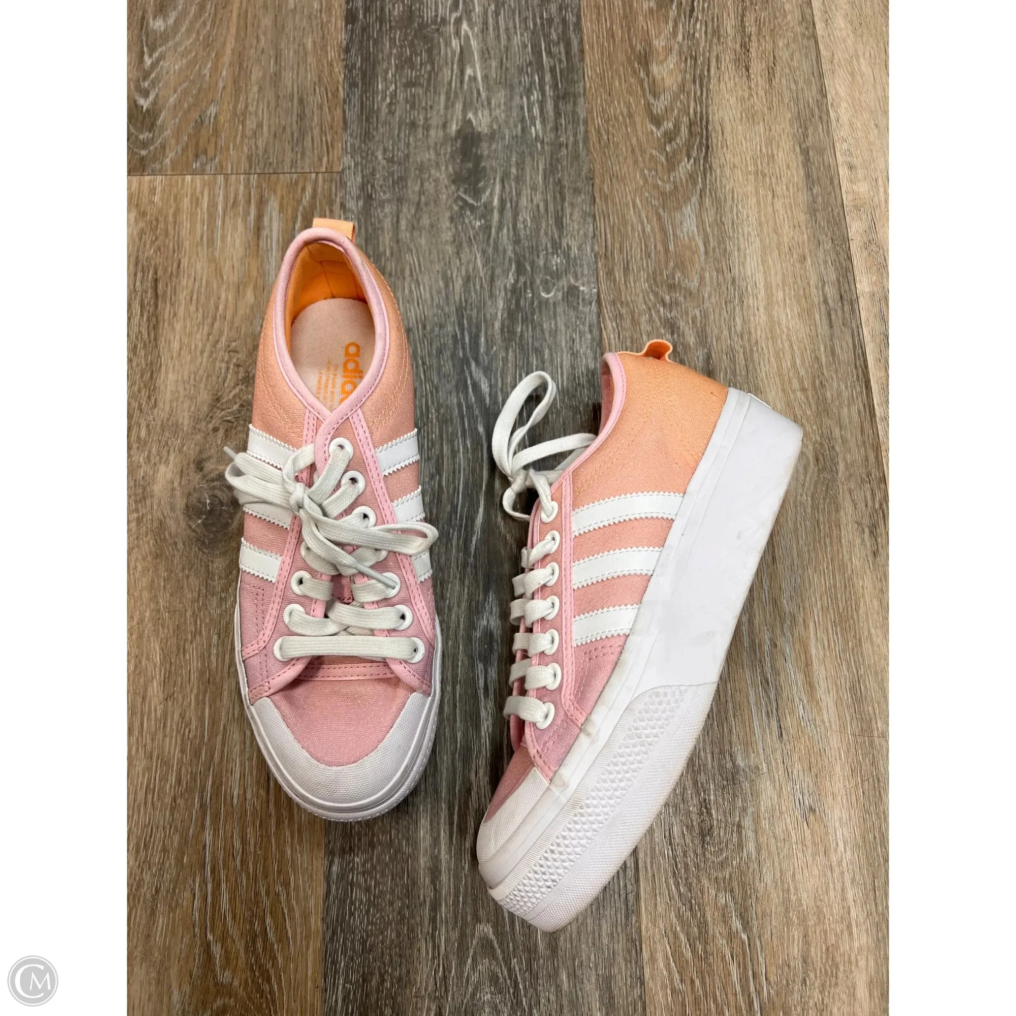 Shoes Sneakers By Adidas In Orange & Pink, Size: 8