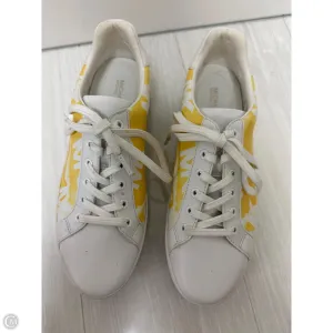 Shoes Sneakers By Michael By Michael Kors In White & Yellow, Size: 8