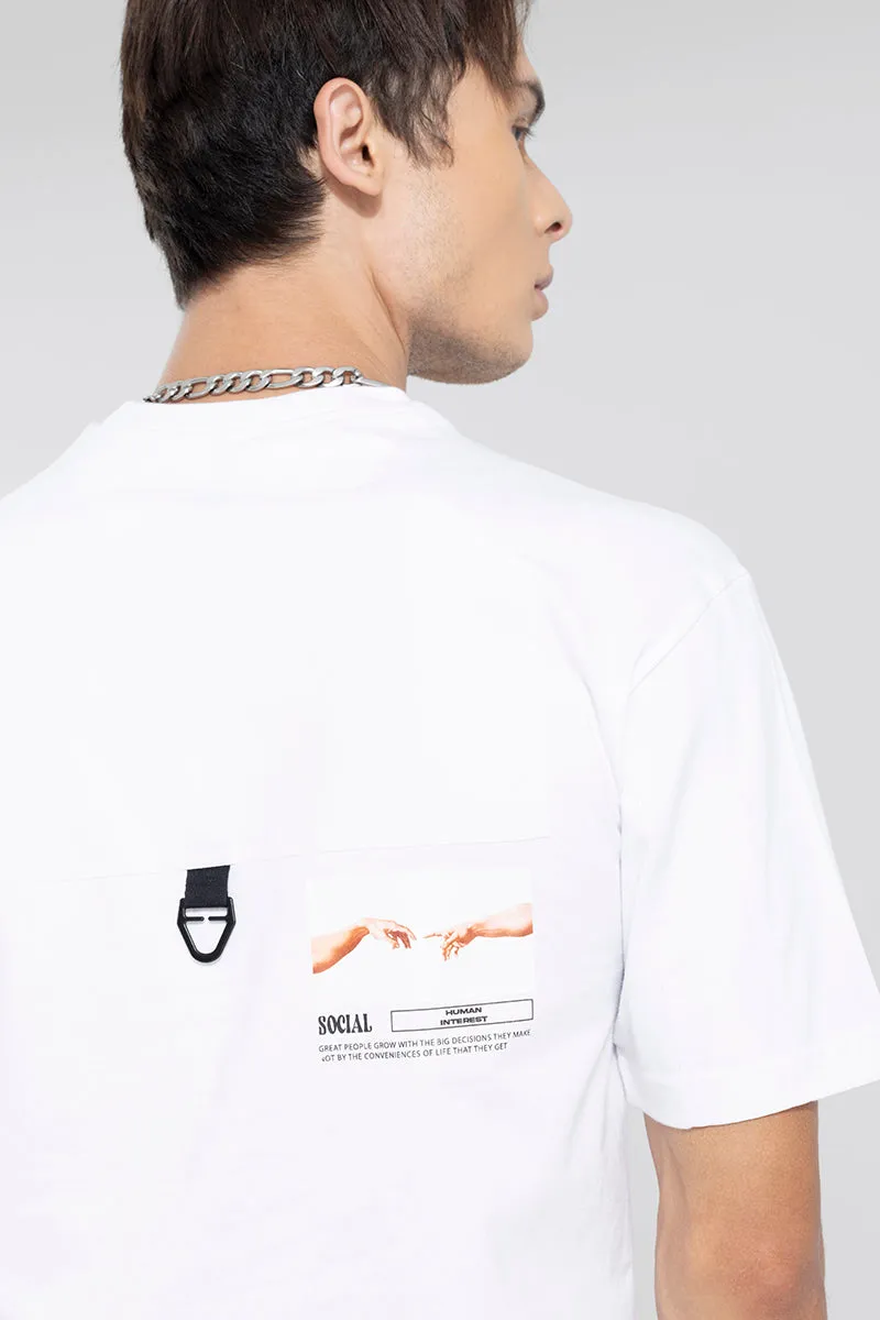 Social Korean Style White T-Shirt