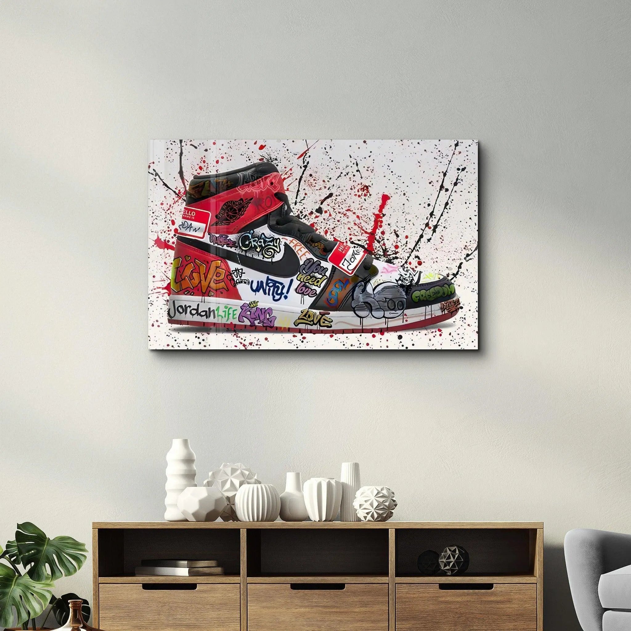 Street Art Footwear | Glass Wall Art