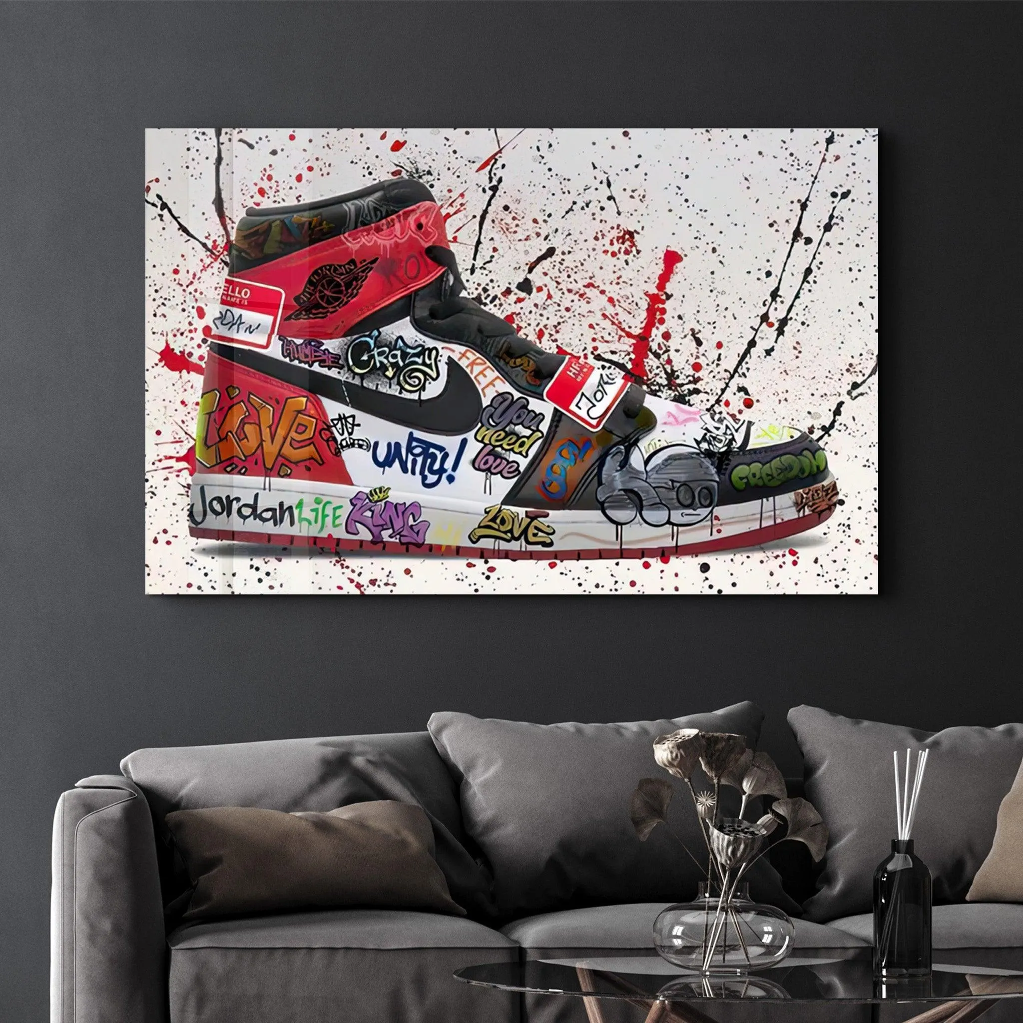Street Art Footwear | Glass Wall Art