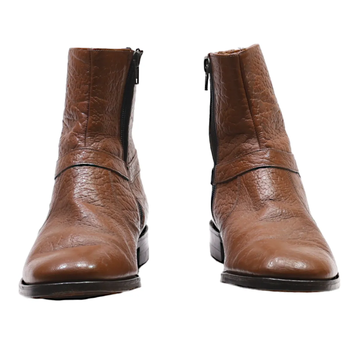 STUART MCGUIRE Ankle Boots Brown Leather Mens UK 7