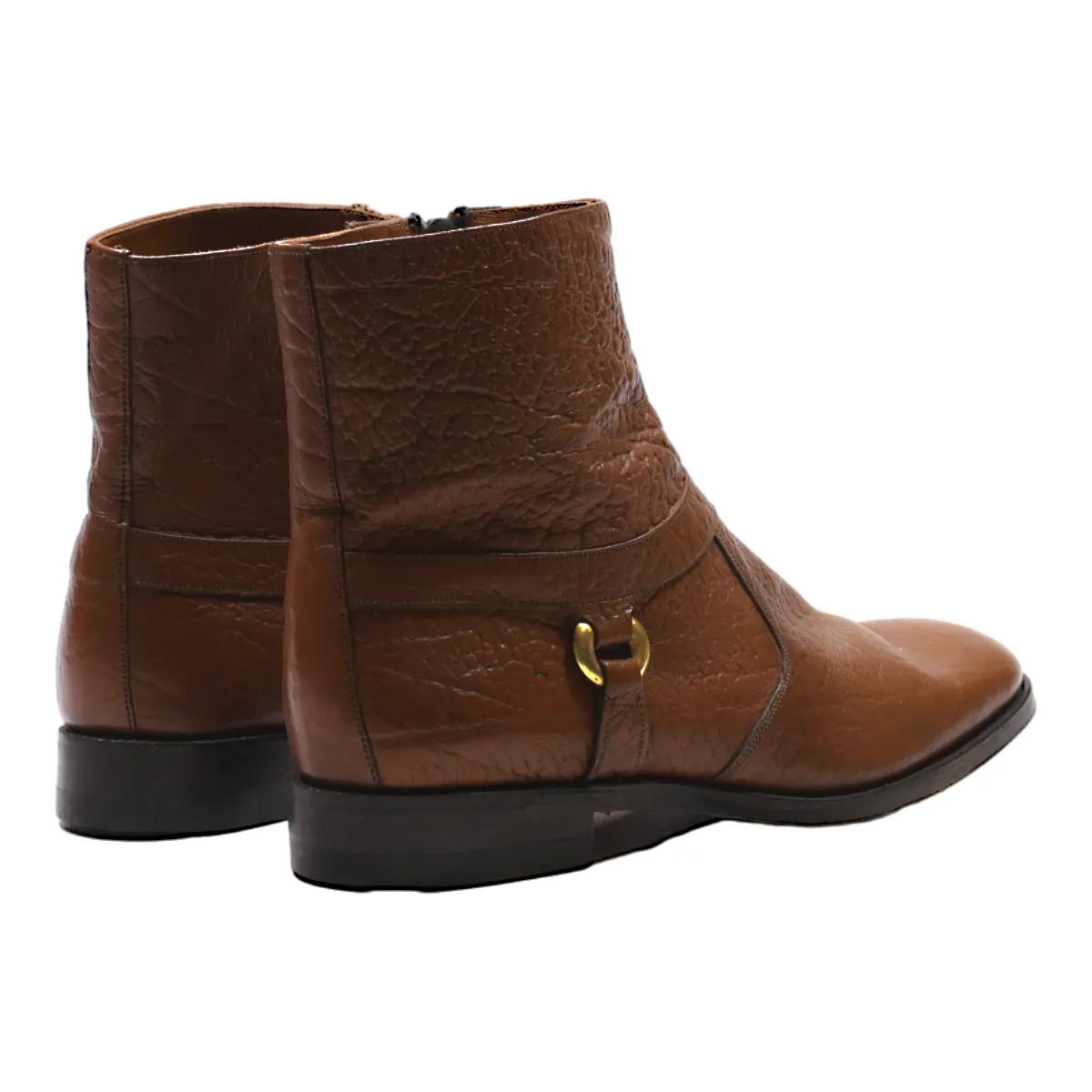 STUART MCGUIRE Ankle Boots Brown Leather Mens UK 7