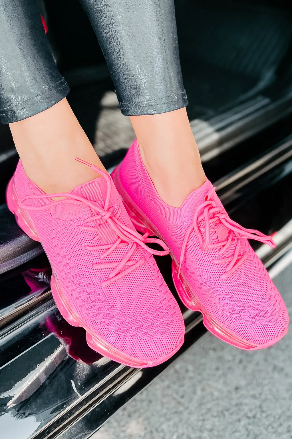 Style Activated Flyknit Sneakers (Hot Pink)