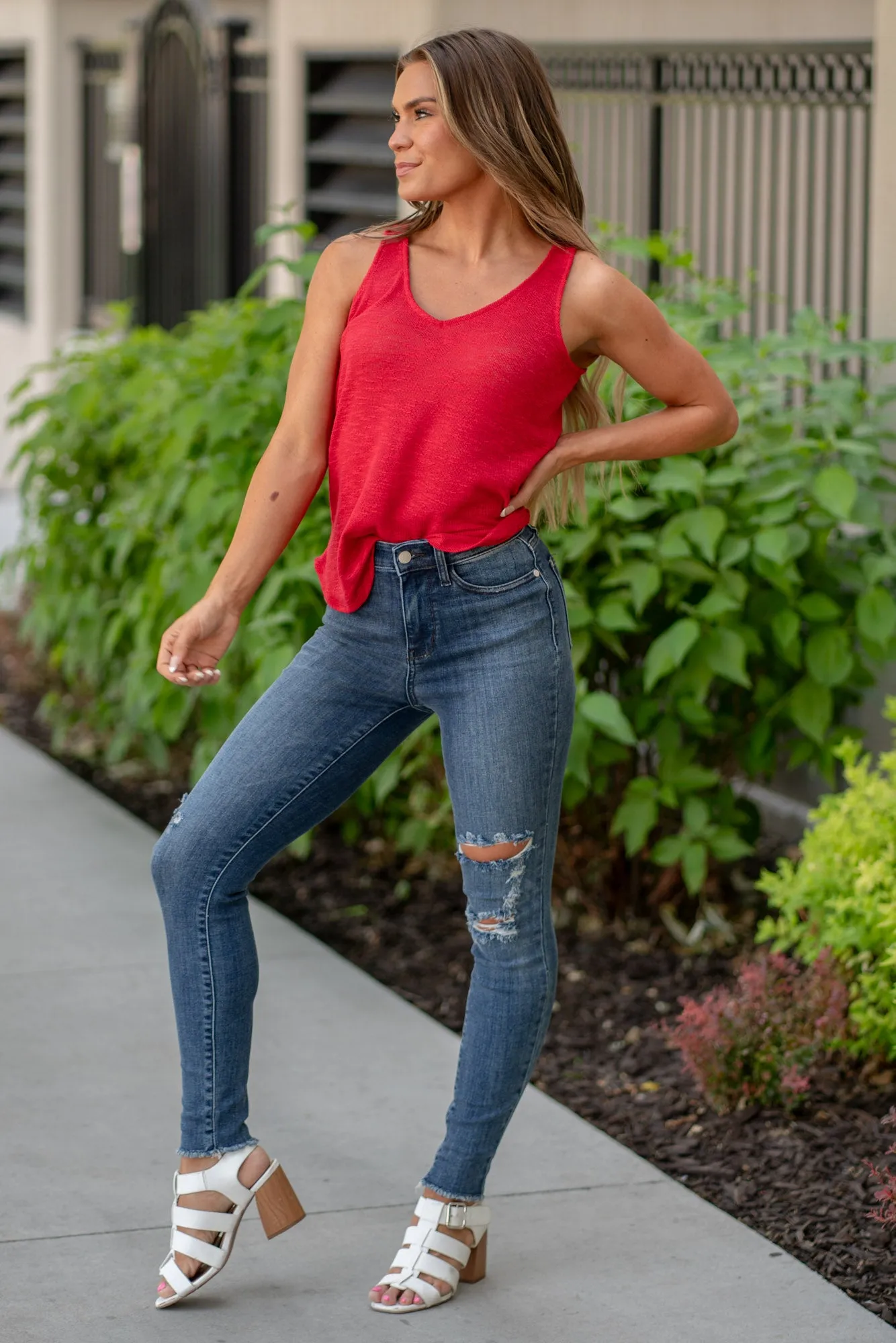 Take Me Back High Rise Distressed Skinny Regular & Plus Sizes