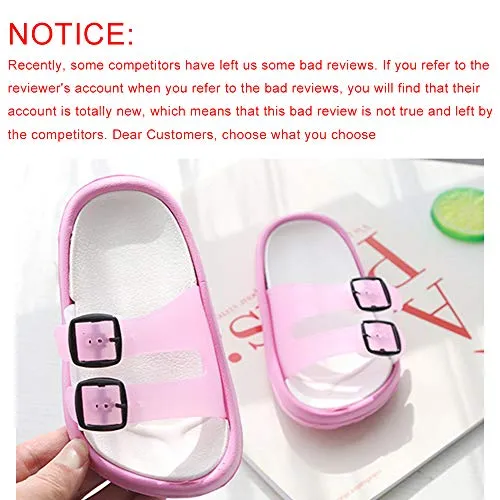 Toddler Boy Girl Sandals Non-Slip Lightweight Shower Pool Summer Slippers（Pink）