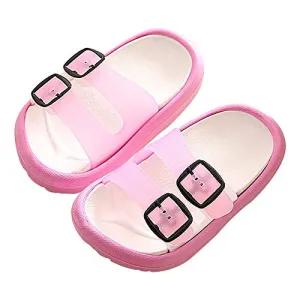 Toddler Boy Girl Sandals Non-Slip Lightweight Shower Pool Summer Slippers（Pink）