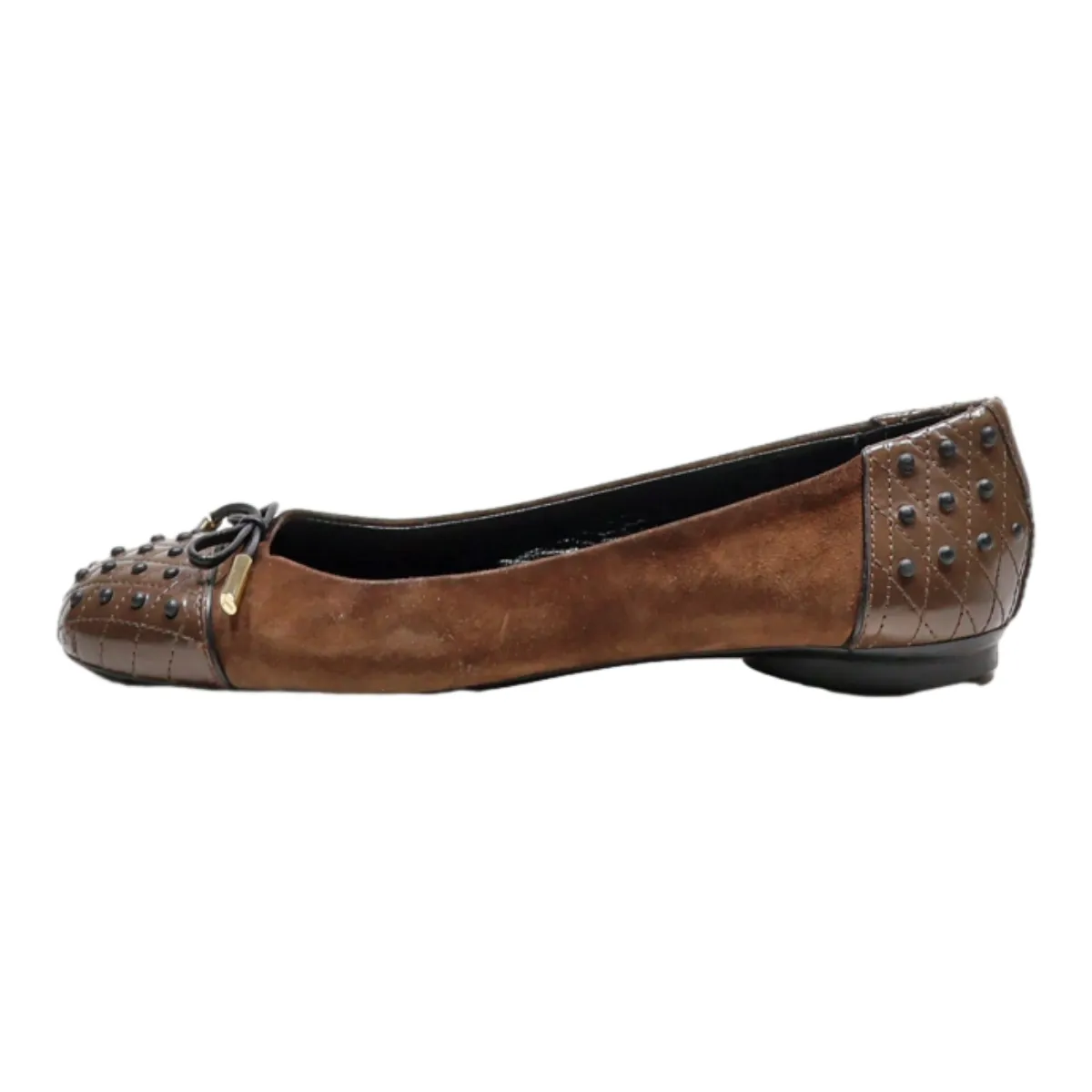 TODS Ballet Shoes Brown Leather Womens UK 3