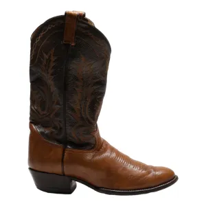 TONY LAMA Cowboy Boots Brown Leather Womens UK 4