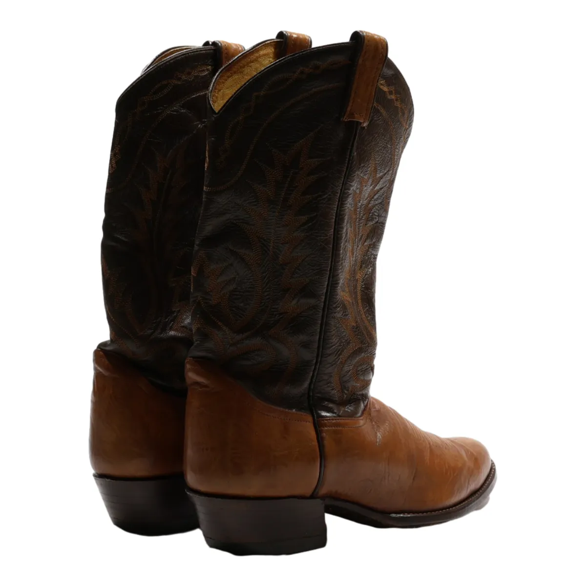 TONY LAMA Cowboy Boots Brown Leather Womens UK 4