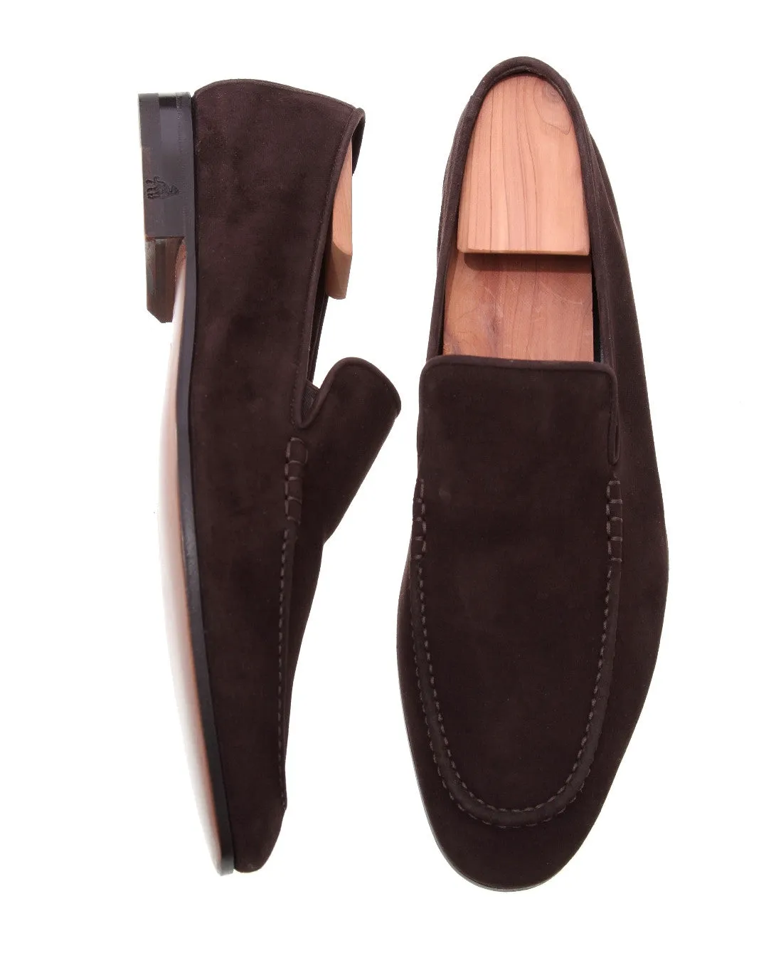 Trento Brown Suede Loafers