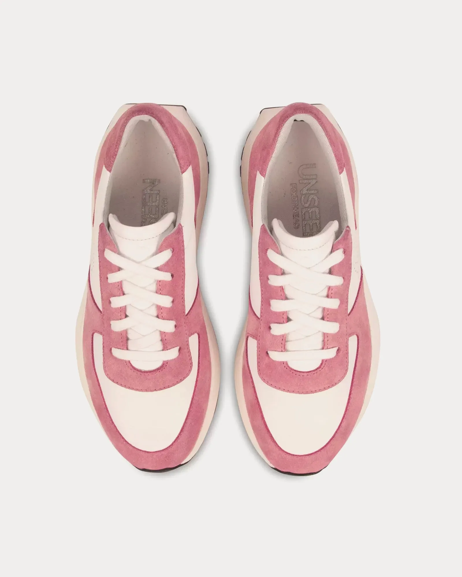 Trinity Leather & Suede Pink / White Low Top Sneakers
