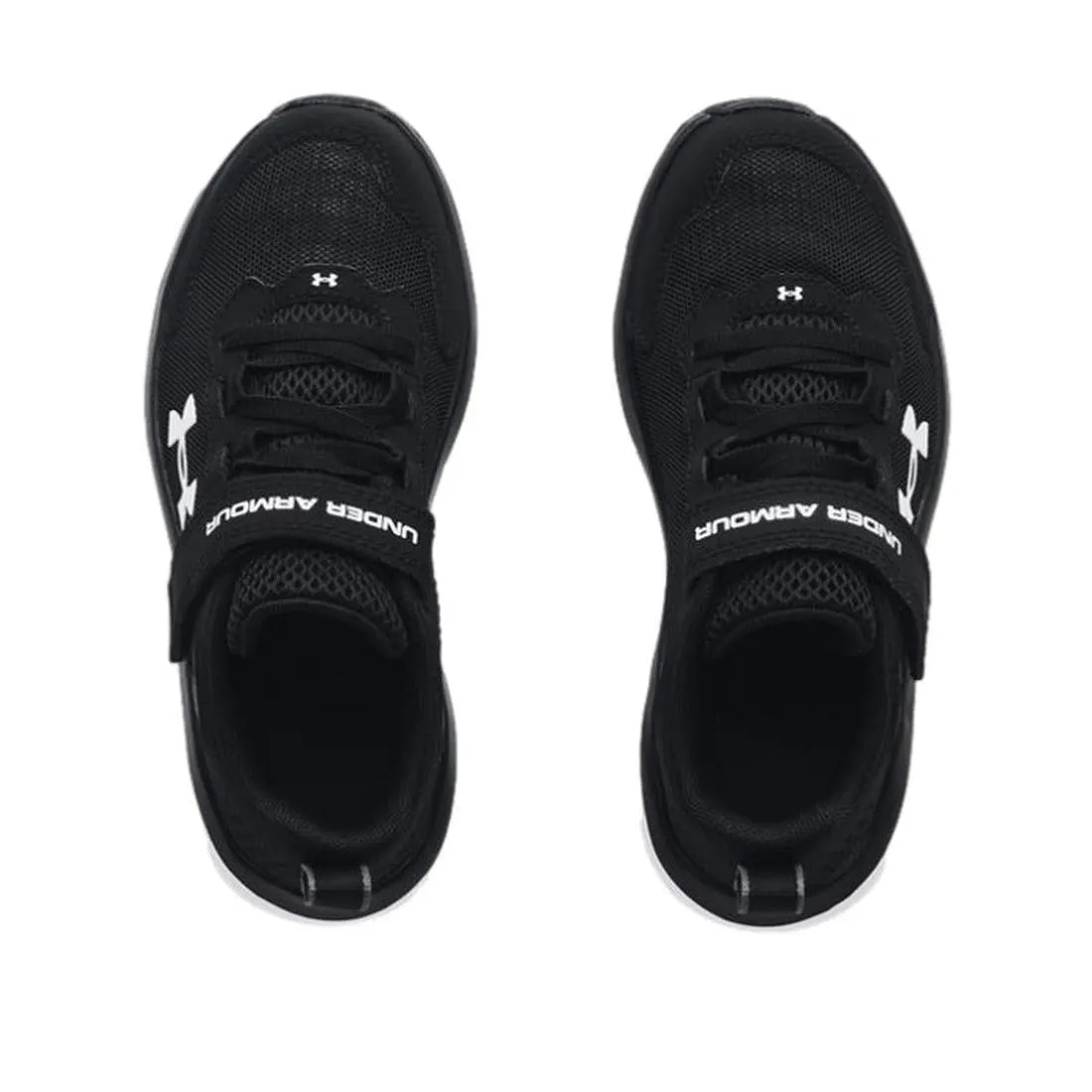 Under Armour Assert 8 Black/White Hook & Loop School Shoe PS