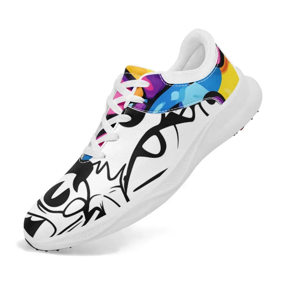 Unique Gift,Personalized Premium Camo Sneakers, Custom Graffiti Golf Shoes, Colorful Shoes for Men and Women