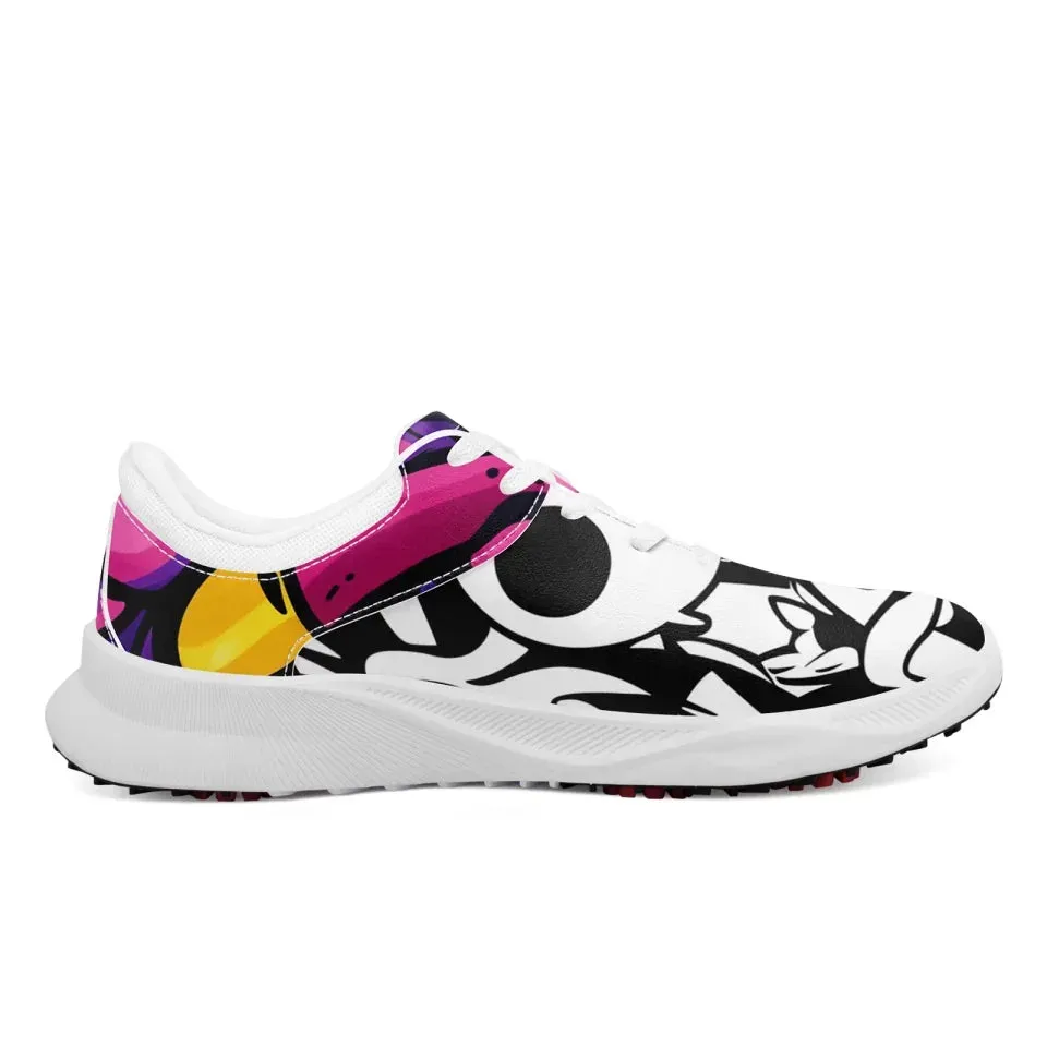 Unique Gift,Personalized Premium Camo Sneakers, Custom Graffiti Golf Shoes, Colorful Shoes for Men and Women