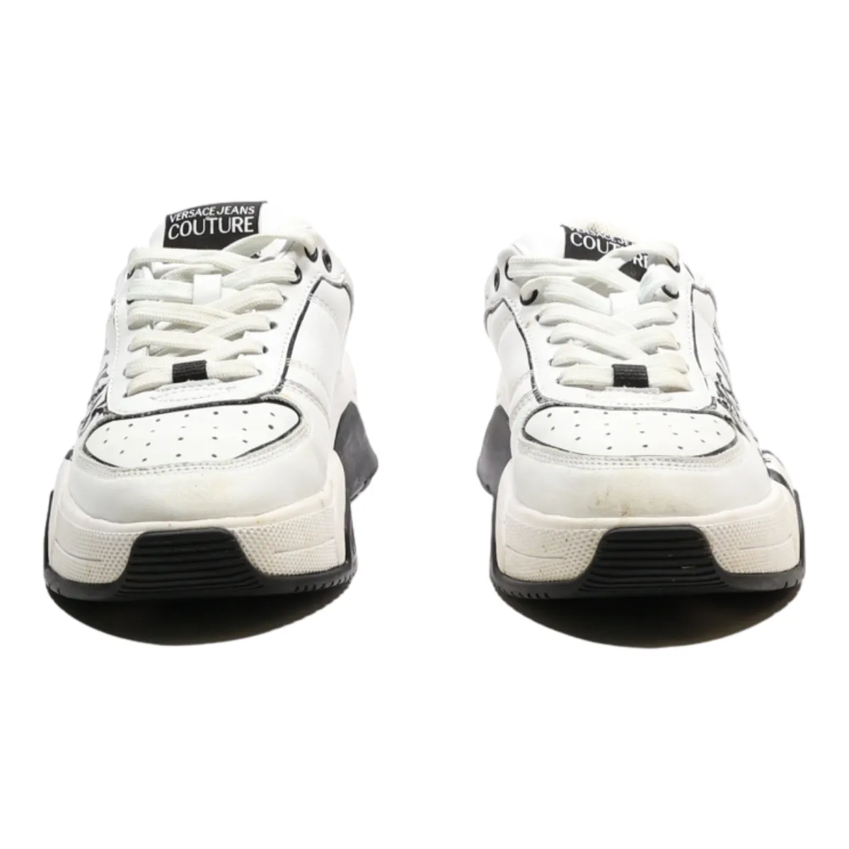VERSACE JEANS Sneaker Trainers White Leather Mens UK 6