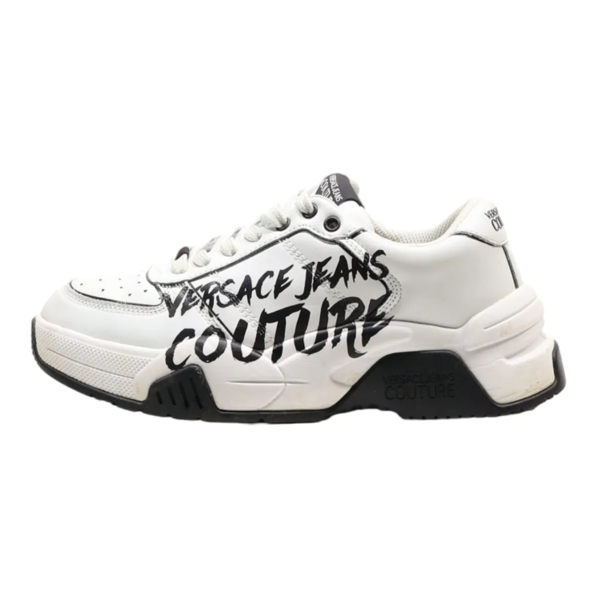 VERSACE JEANS Sneaker Trainers White Leather Mens UK 6