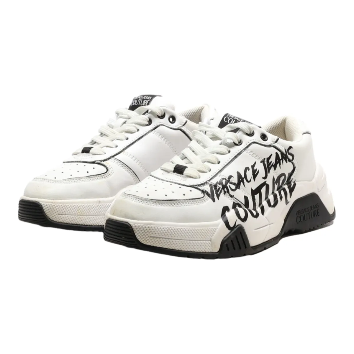 VERSACE JEANS Sneaker Trainers White Leather Mens UK 6