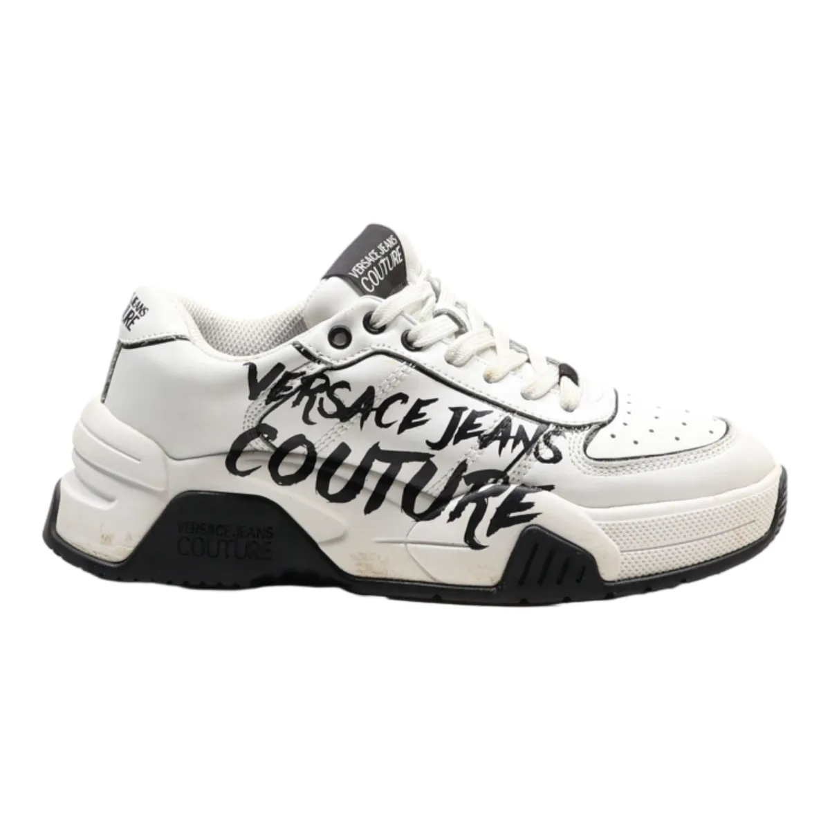 VERSACE JEANS Sneaker Trainers White Leather Mens UK 6