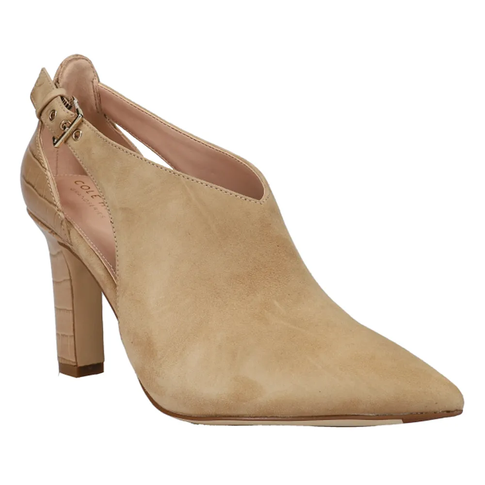Viera Croc Embossed Pointed Toe Slingback Pumps