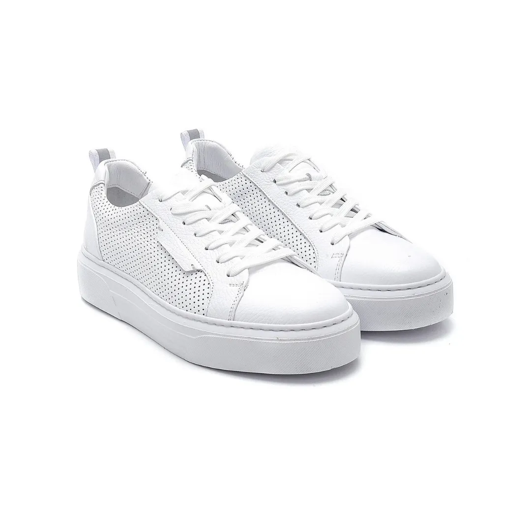 White Men Leather Sneaker