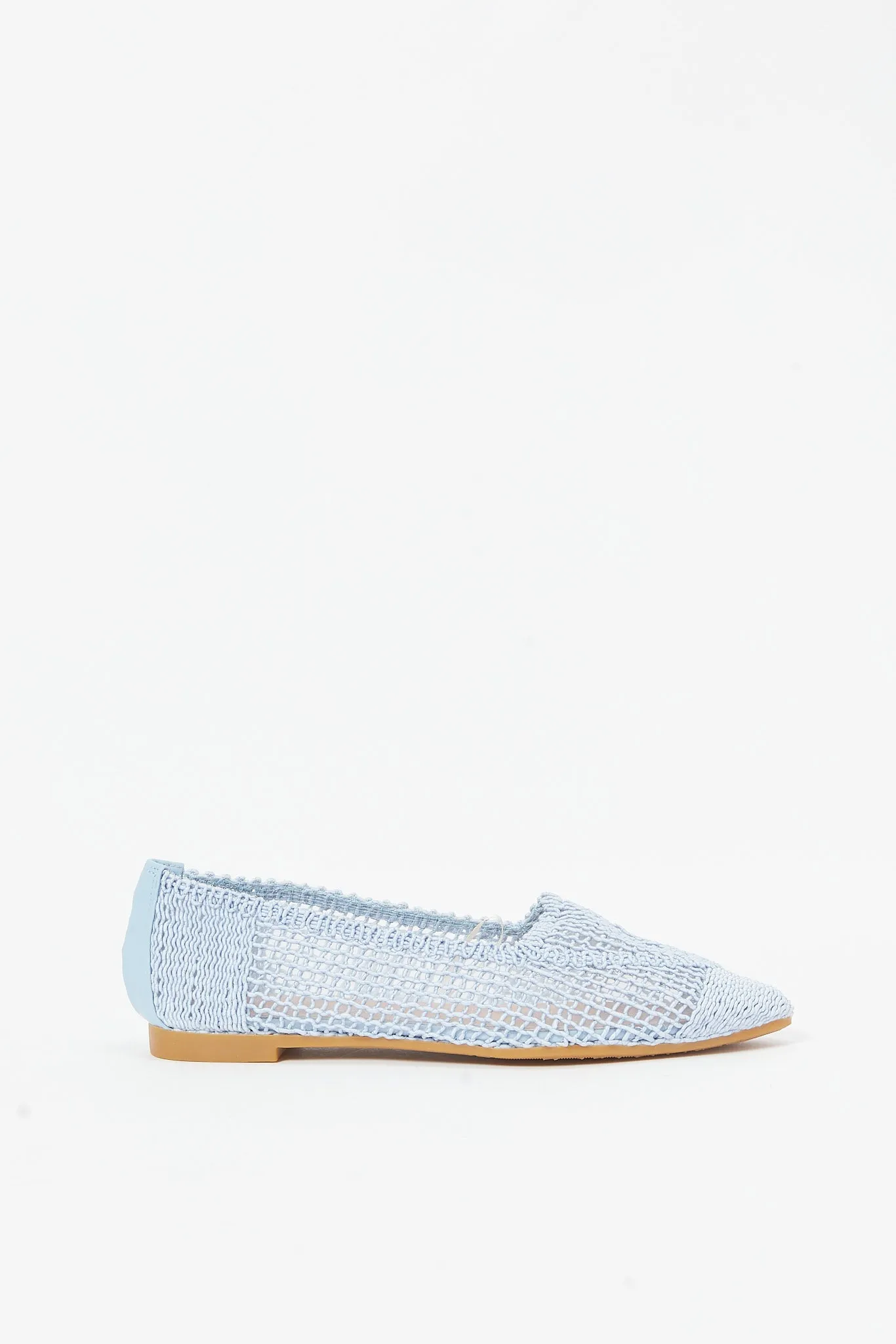 Women Blue Fabric Interest Shoe