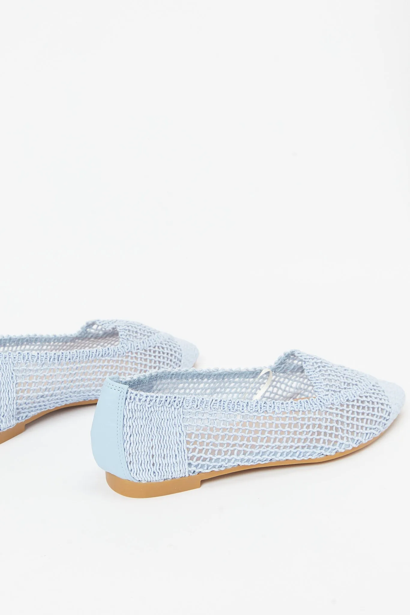 Women Blue Fabric Interest Shoe