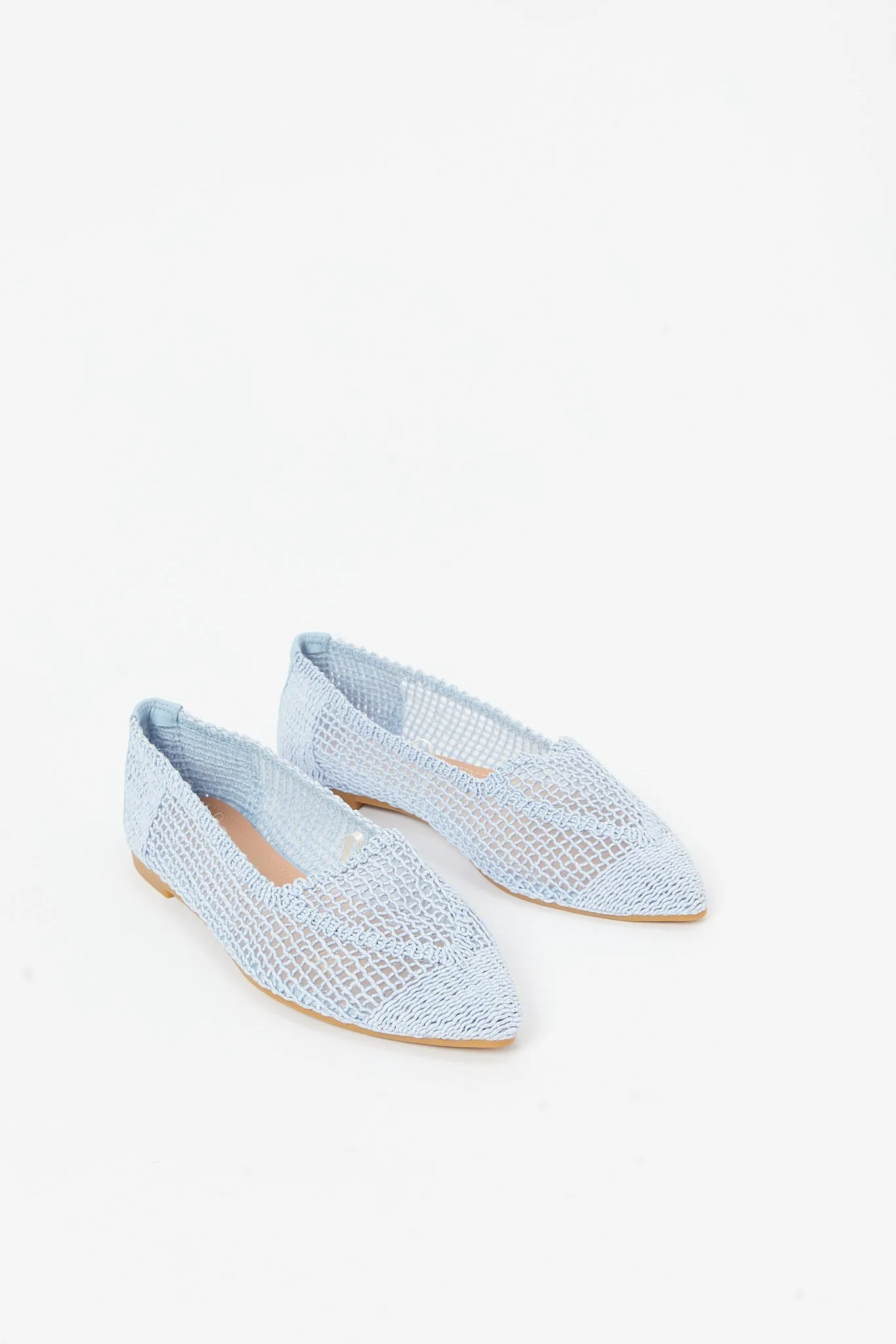 Women Blue Fabric Interest Shoe