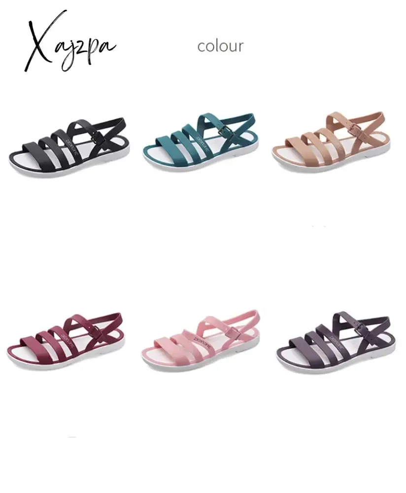 Xajzpa - Shoes 2023 Women Sandals Sexy Walking Shoes Rainbow Color Summer Beach Ladies Shoes Slippers Footwear Sandalias Mujer