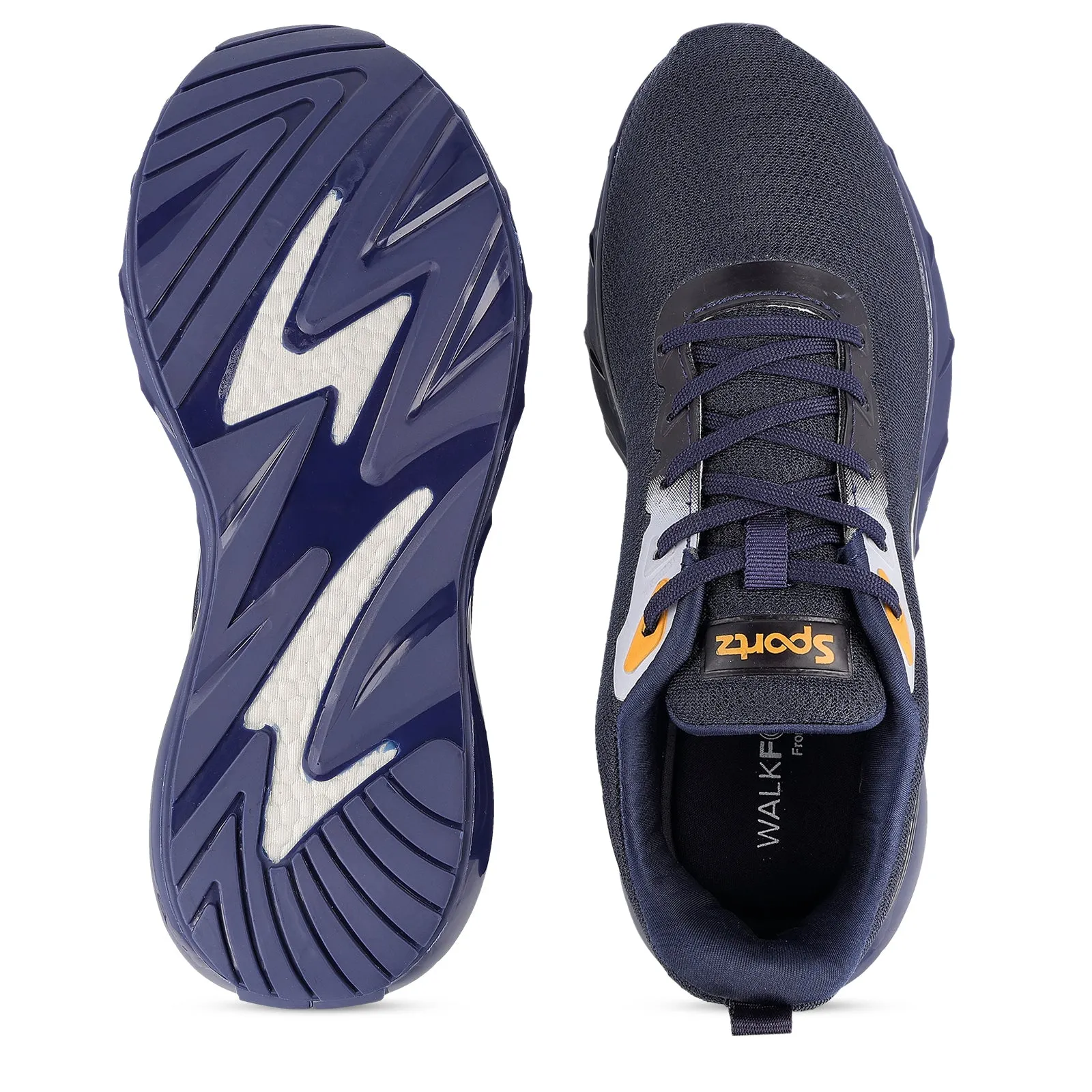 ZYLOK Men's Lace-up Sports Shoe - Navy Blue