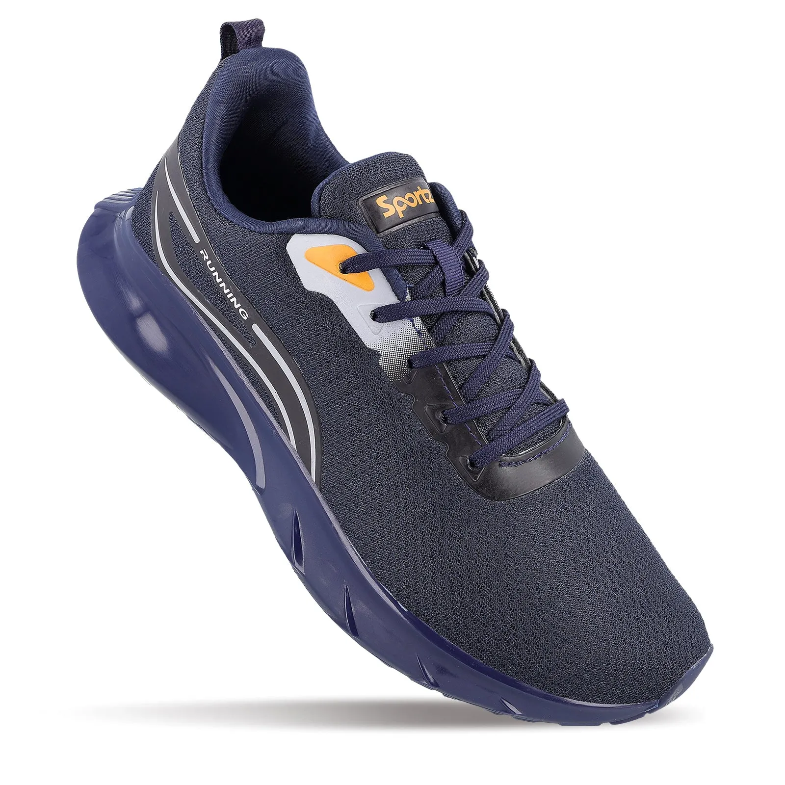 ZYLOK Men's Lace-up Sports Shoe - Navy Blue