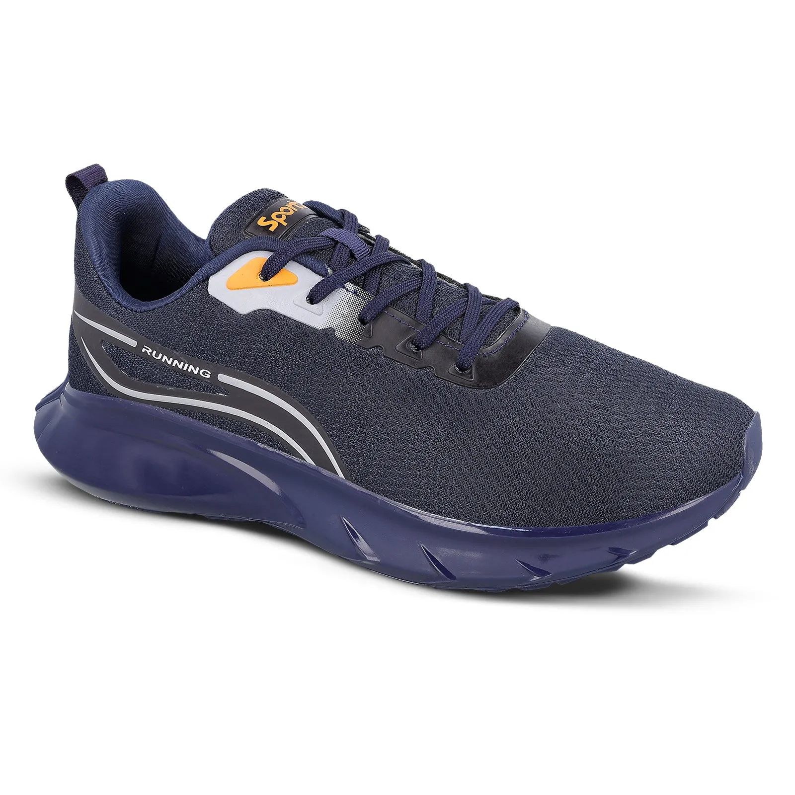 ZYLOK Men's Lace-up Sports Shoe - Navy Blue